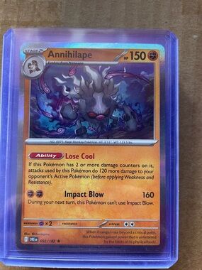 Pokemon Annihilape Foil Card - Orange Frame with Purple Holographic